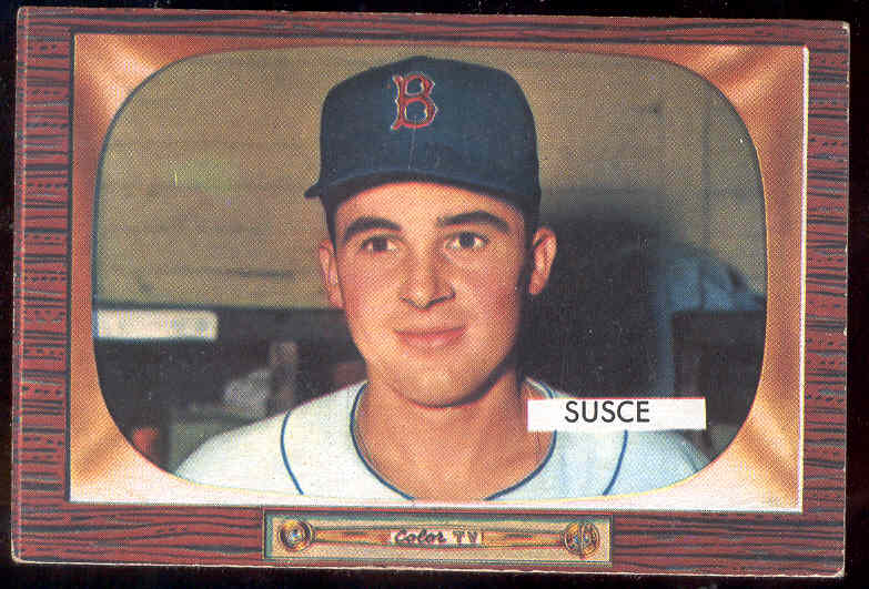 1955 Bowman #320 George Susce Jr. ROOKIE SCARCER HIGH NUMBER (Red Sox)  cards value