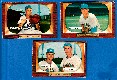 1955 Bowman #139+140+175 Billy & Bobby Shantz TRIO (Kansas City A's)