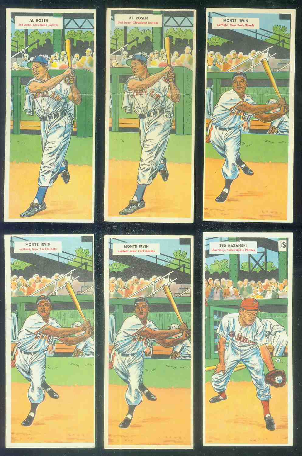 1955 Topps DoubleHeader #..1 Al Rosen / #2 Chuck Diering [#x]  cards value