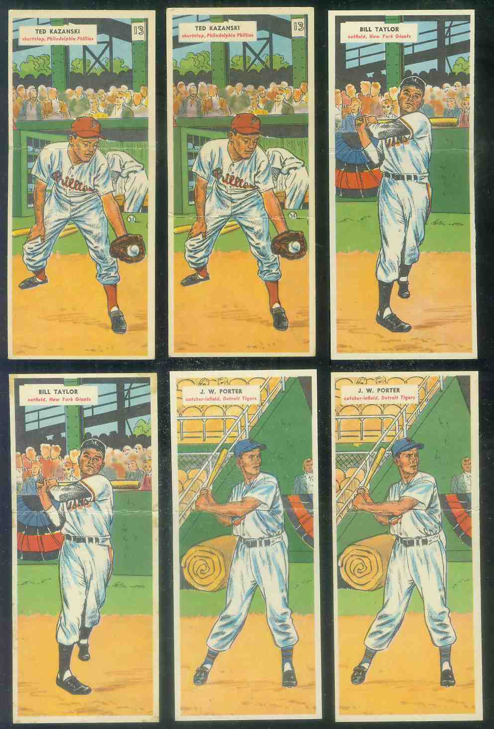 1955 Topps DoubleHeader #..9 J.W. Porter / #10 Thornton Kipper  cards value