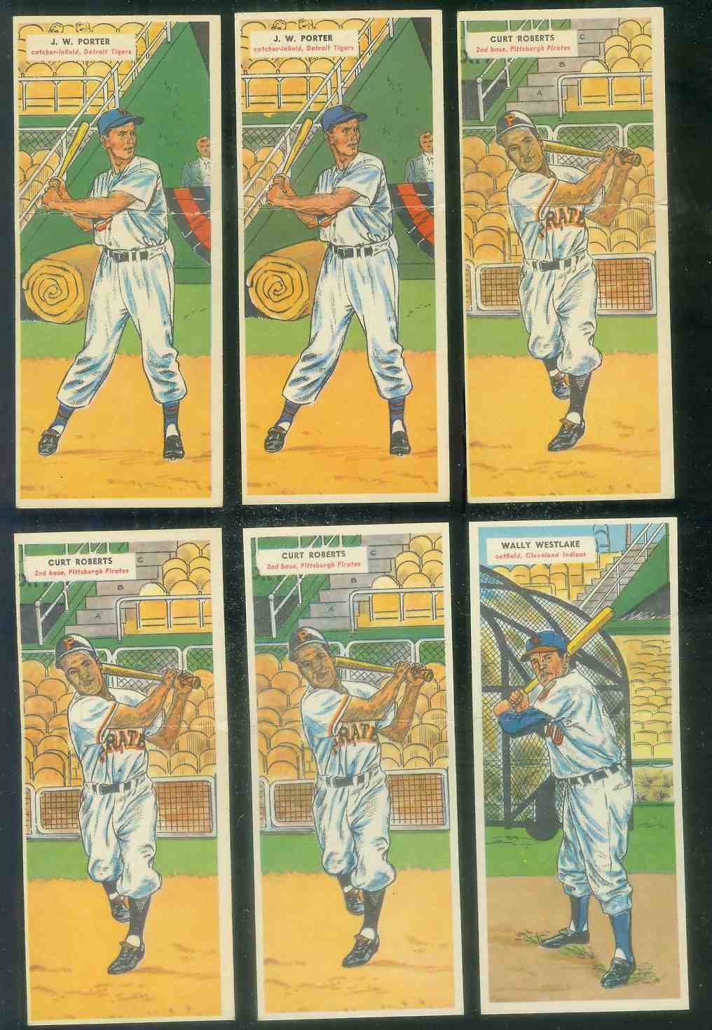 1955 Topps DoubleHeader #.11 Curt Roberts / #12 Arnie Portocarrero  cards value