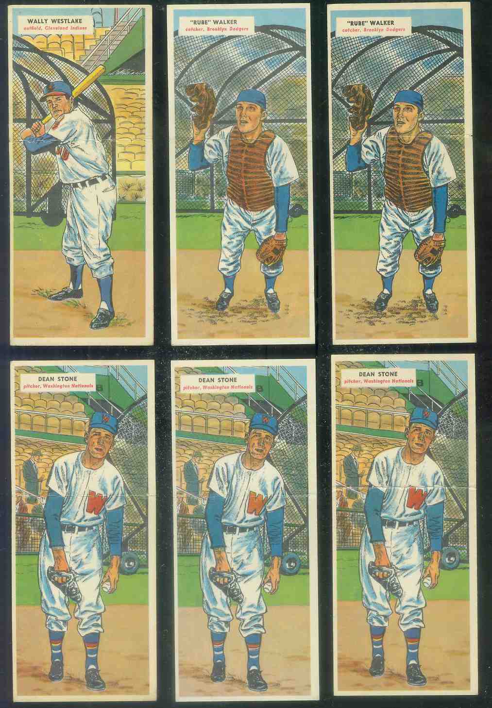 1955 Topps DoubleHeader #.17 Dean Stone / #18 Charlie White  cards value