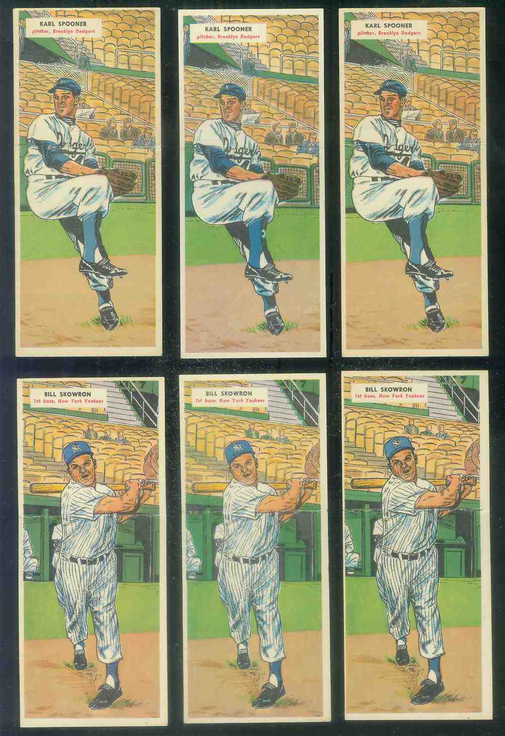1955 Topps DoubleHeader #.21 Bill Skowron / #22 Frank Sullivan  cards value