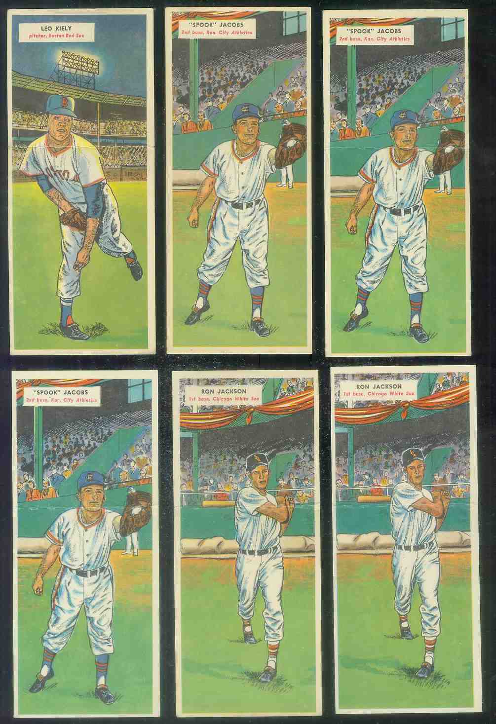 1955 Topps DoubleHeader #.47 Forrest Jacobs / #48 Johnny Gray  cards value
