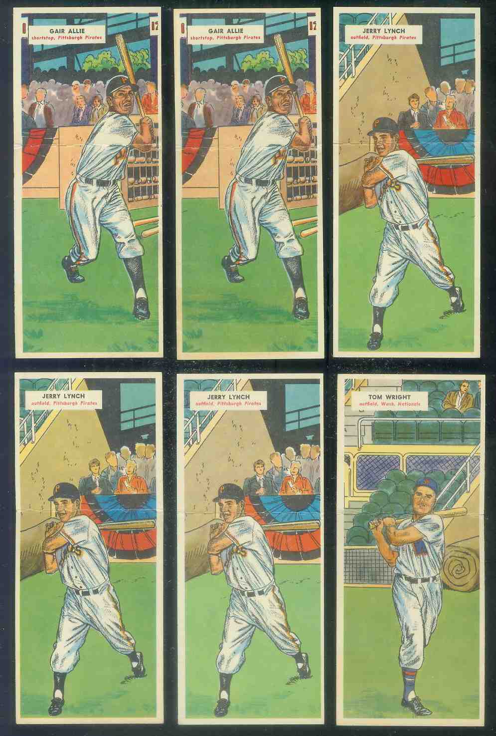 1955 Topps DoubleHeader #.71 Gair Allie / #72 Grady Hatton  cards value