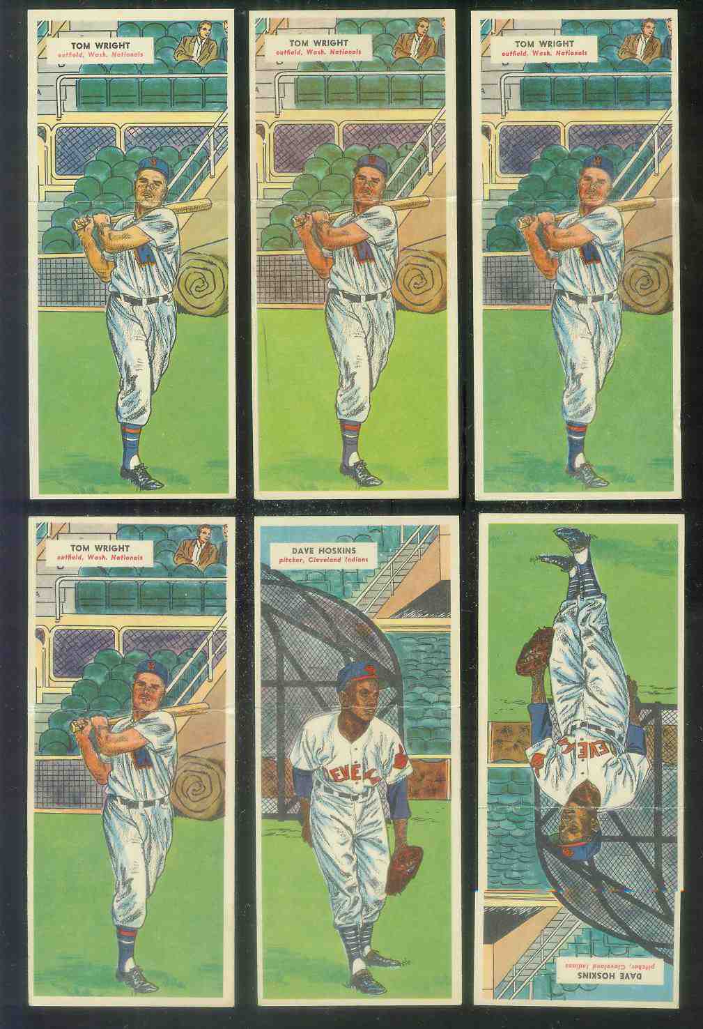 1955 Topps DoubleHeader #.77 Dave Hoskins / #78 Warren McGhee  cards value