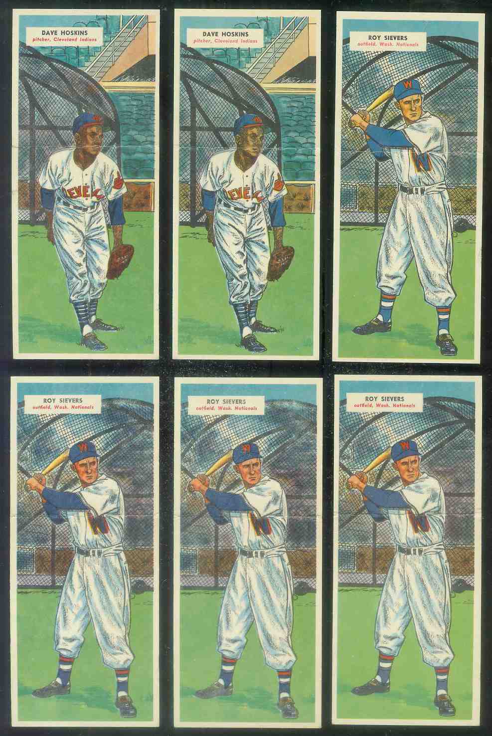 1955 Topps DoubleHeader #.79 Roy Sievers / #80 Art Fowler  cards value