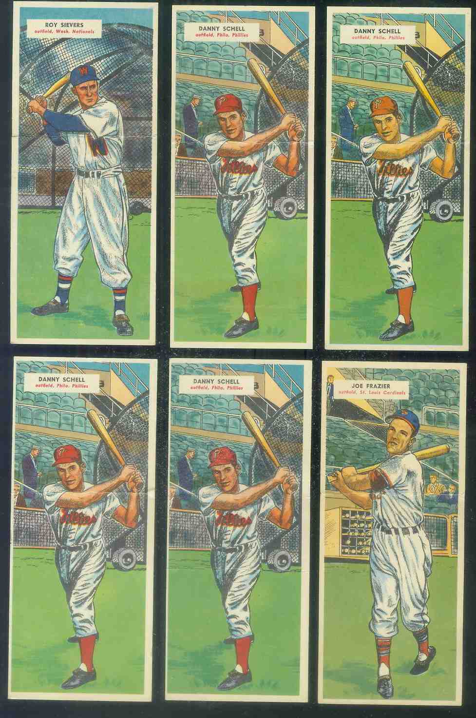 1955 Topps DoubleHeader #.81 Danny Schell / #82 Gus Triandos ROOKIE  cards value