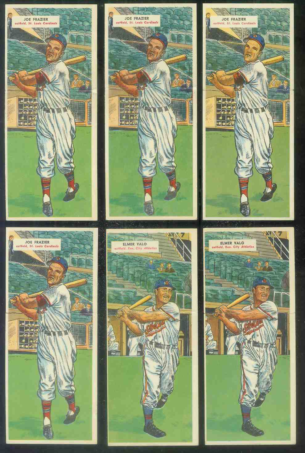 1955 Topps DoubleHeader #.83 Joe Frazier / #84 Don Mossi ROOKIE  cards value