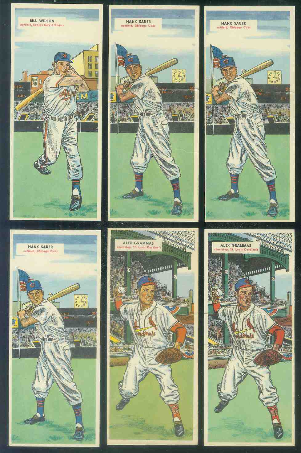 1955 Topps DoubleHeader #103 Hank Sauer / #104 Camilo Pascual ROOKIE  cards value