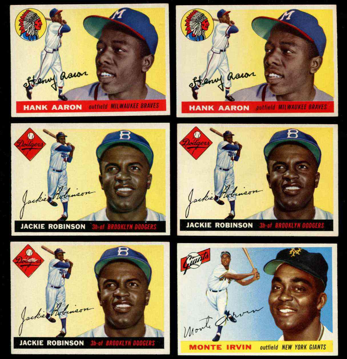 1955 Topps # 50 Jackie Robinson (Brooklyn Dodgers)  cards value