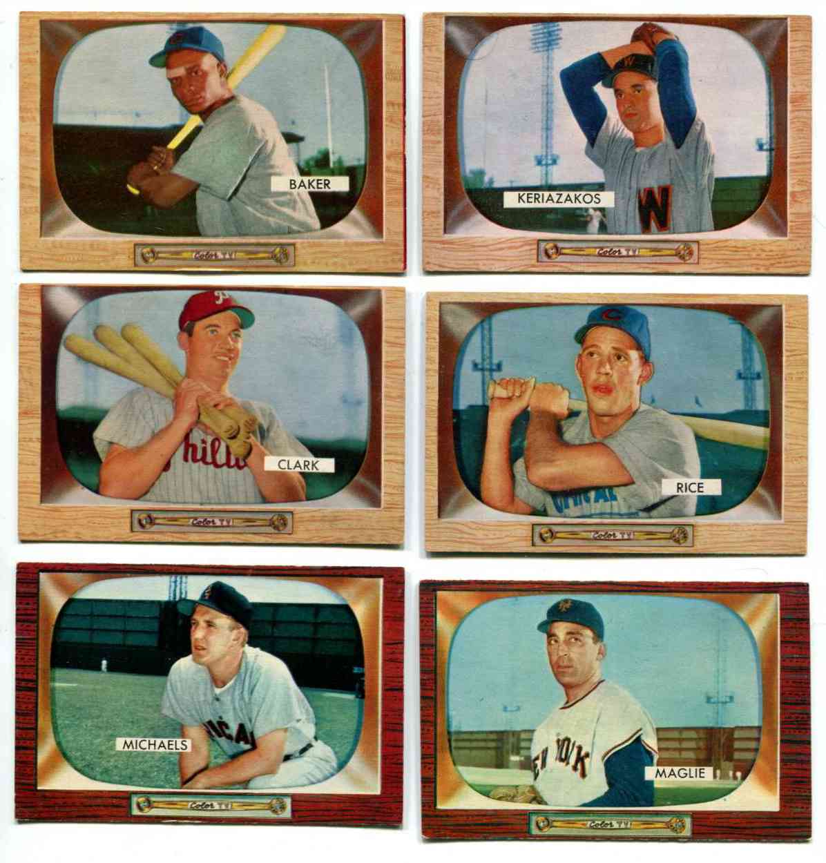 1955 Bowman # 14 Gus Keriazakos ROOKIE (Senators)  cards value