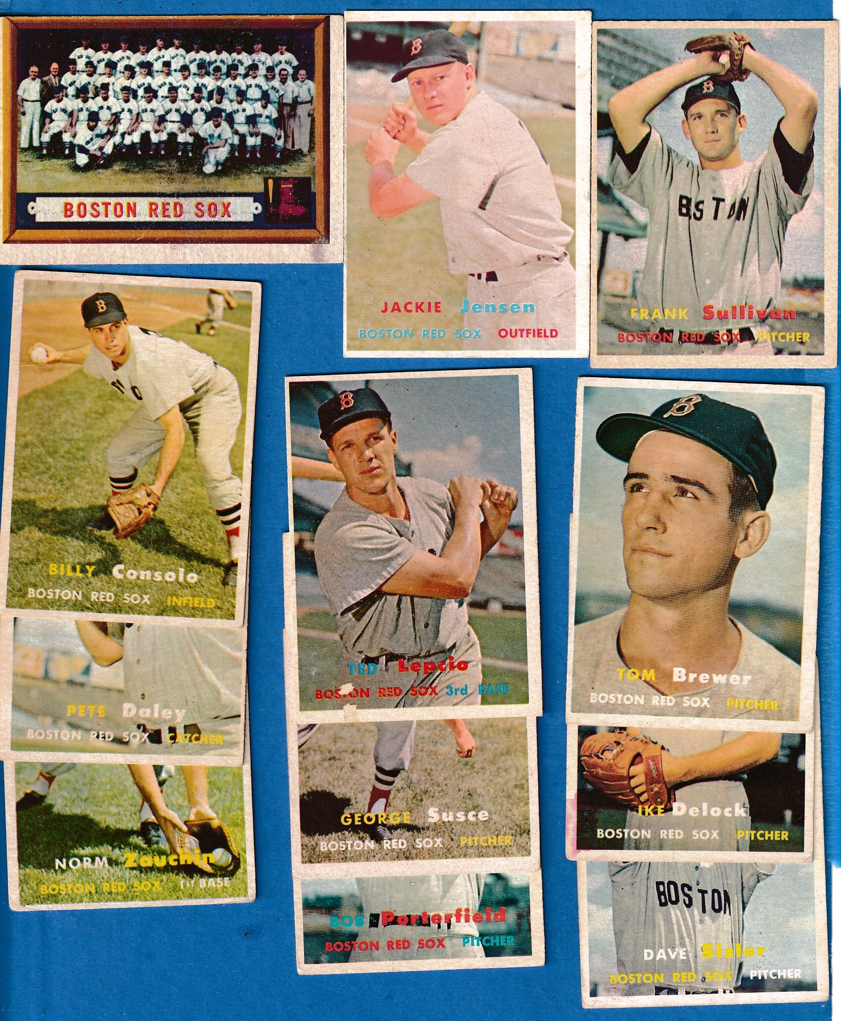 1957 Topps  - RED SOX - Starter Team Set - (18/27) different  cards value