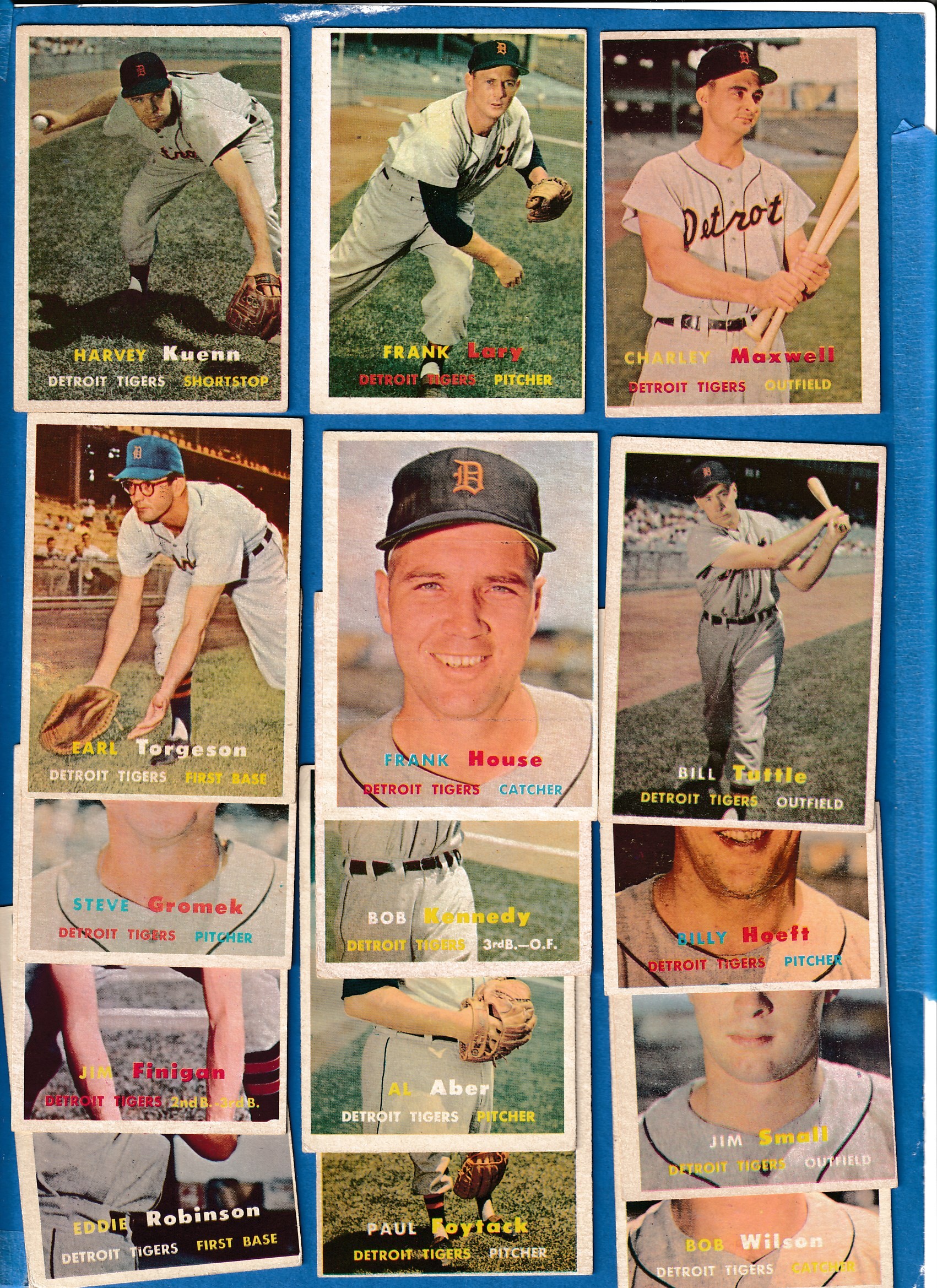 1957 Topps  - TIGERS - Starter Team Set - (16) different  cards value