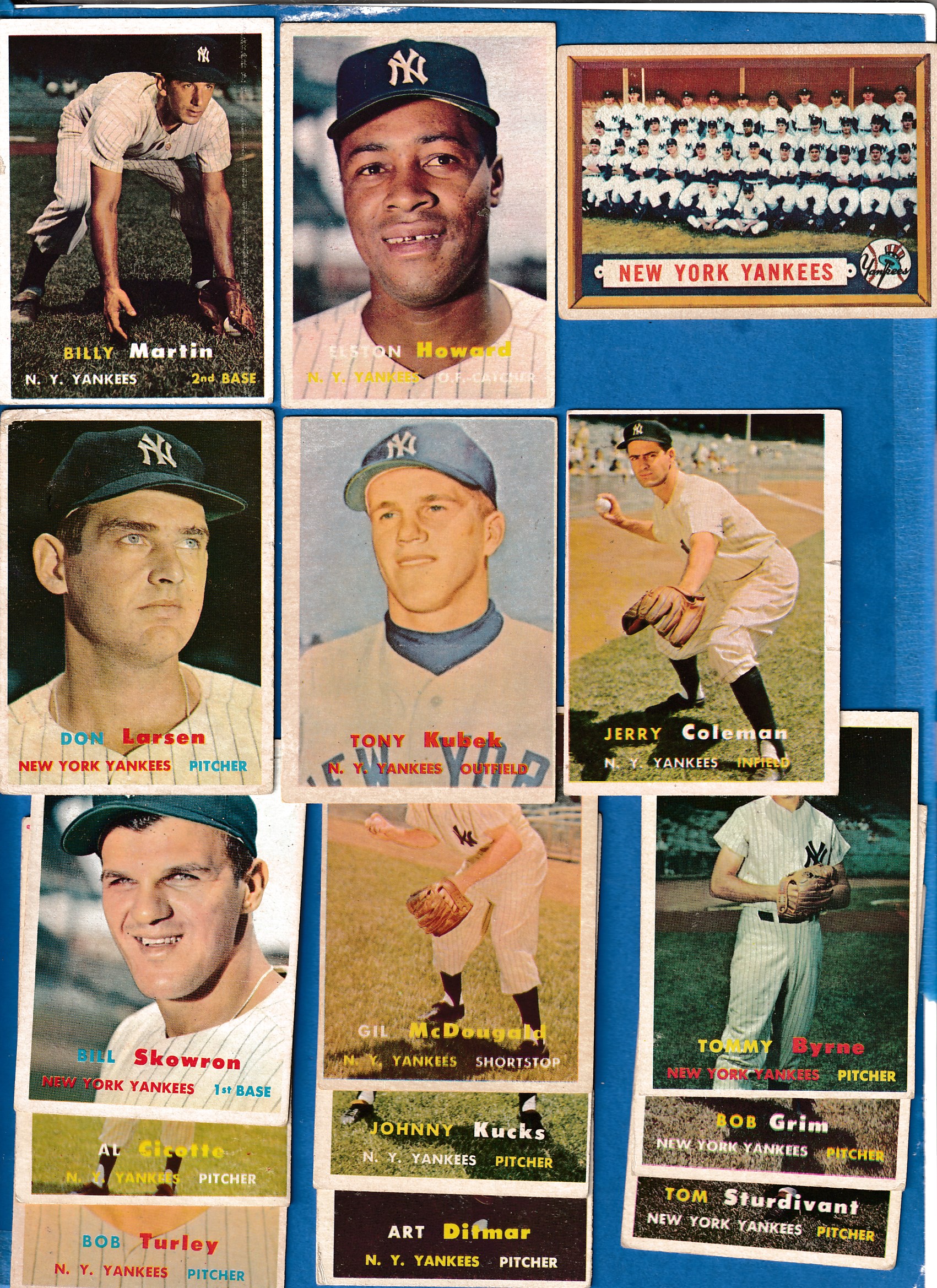 1957 Topps  - YANKEES - Starter Team Set - (16) different  cards value