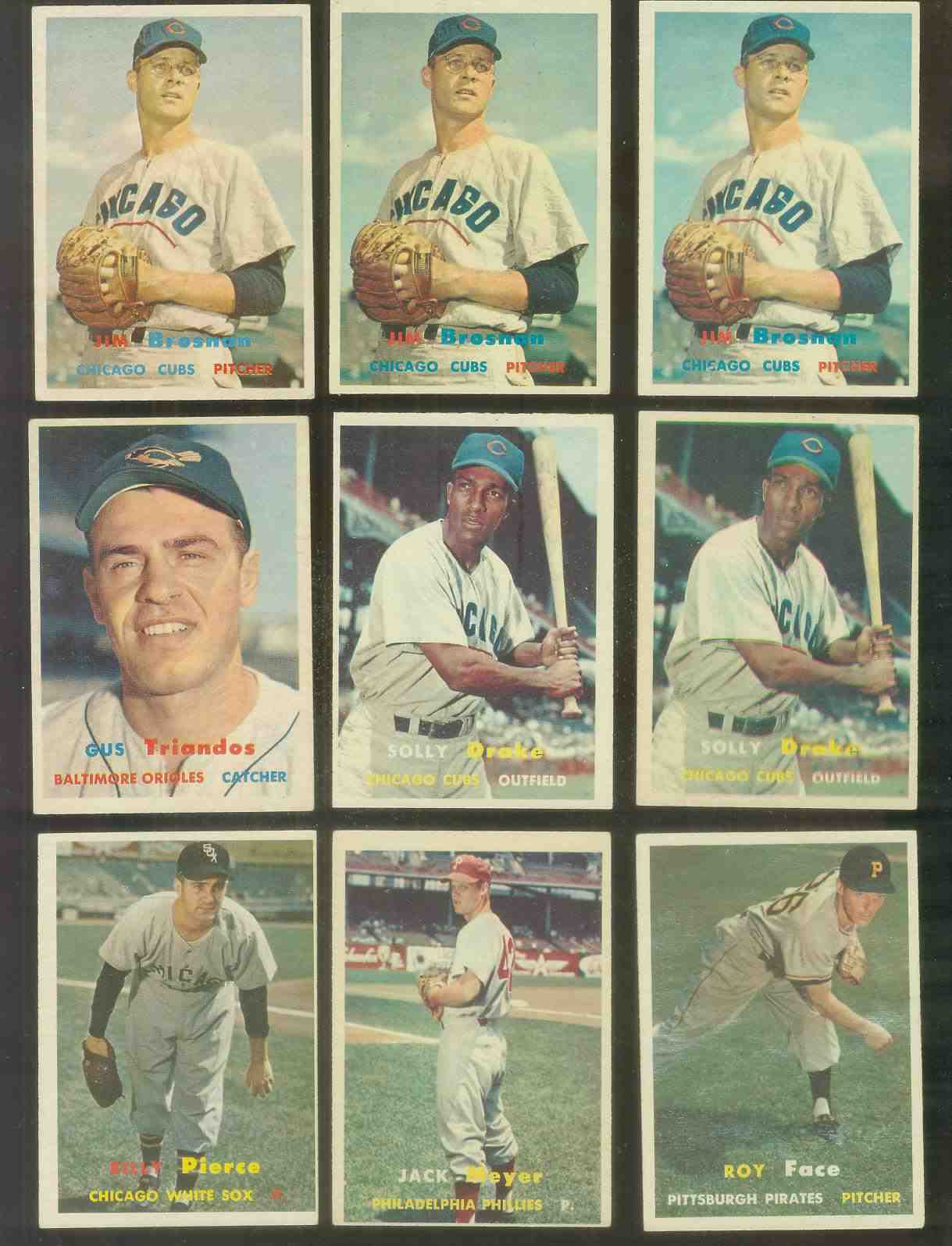 1957 Topps #155 Jim Brosnan (Cubs)  cards value