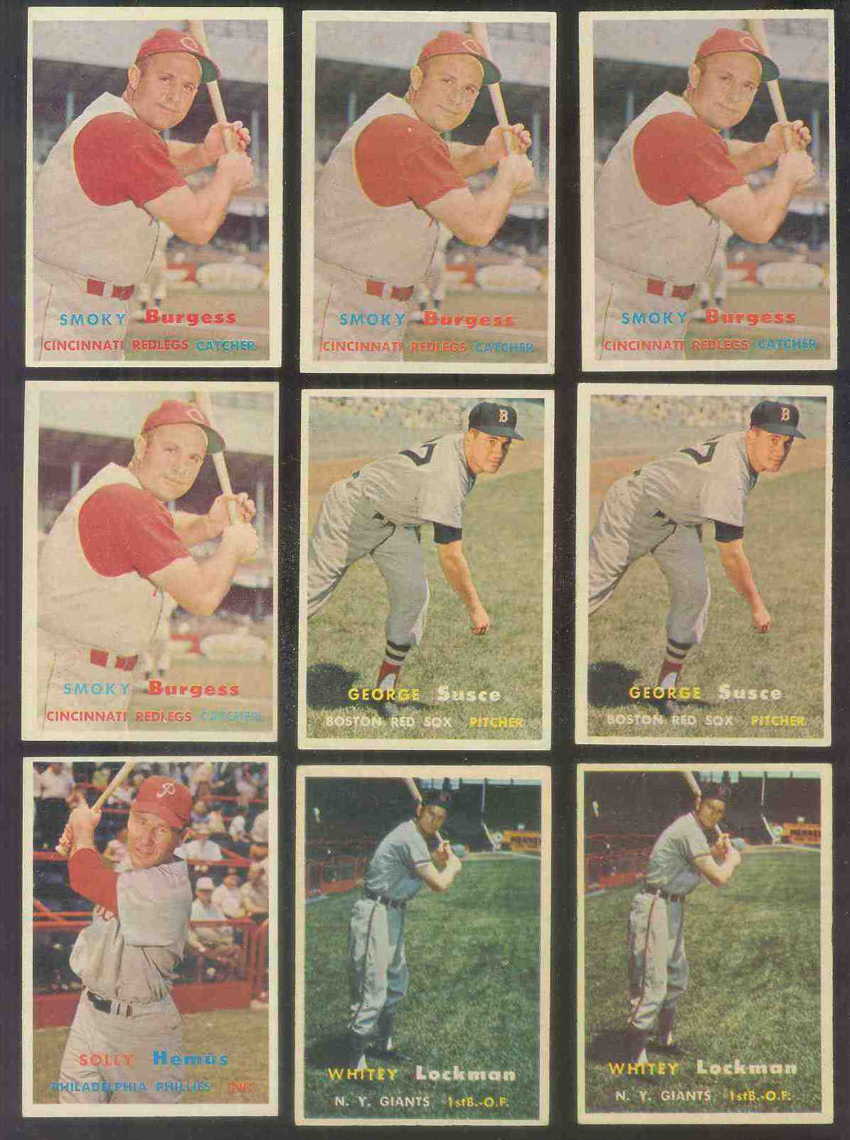 1957 Topps #228 Smoky Burgess UER (Reds)  cards value