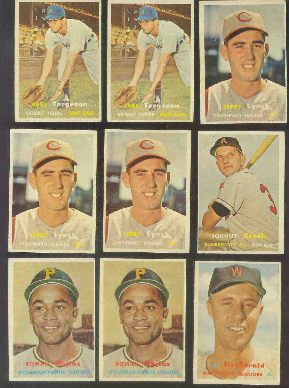 1957 Topps #358 Jerry Lynch (Reds)  cards value