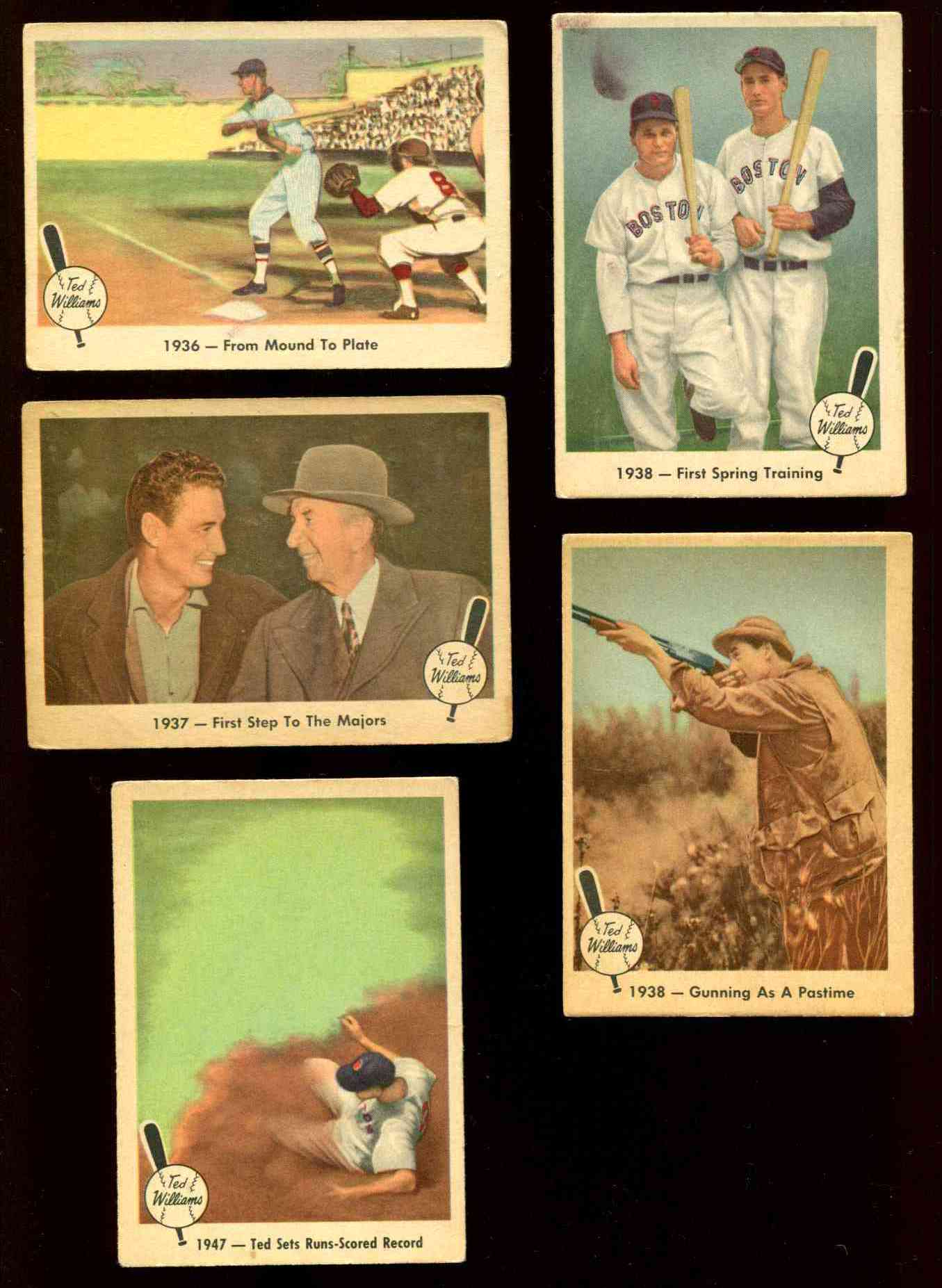 1959 Fleer Ted Williams #11 w/Jimmie Foxx '1938-First Spring Training' [#l]  cards value