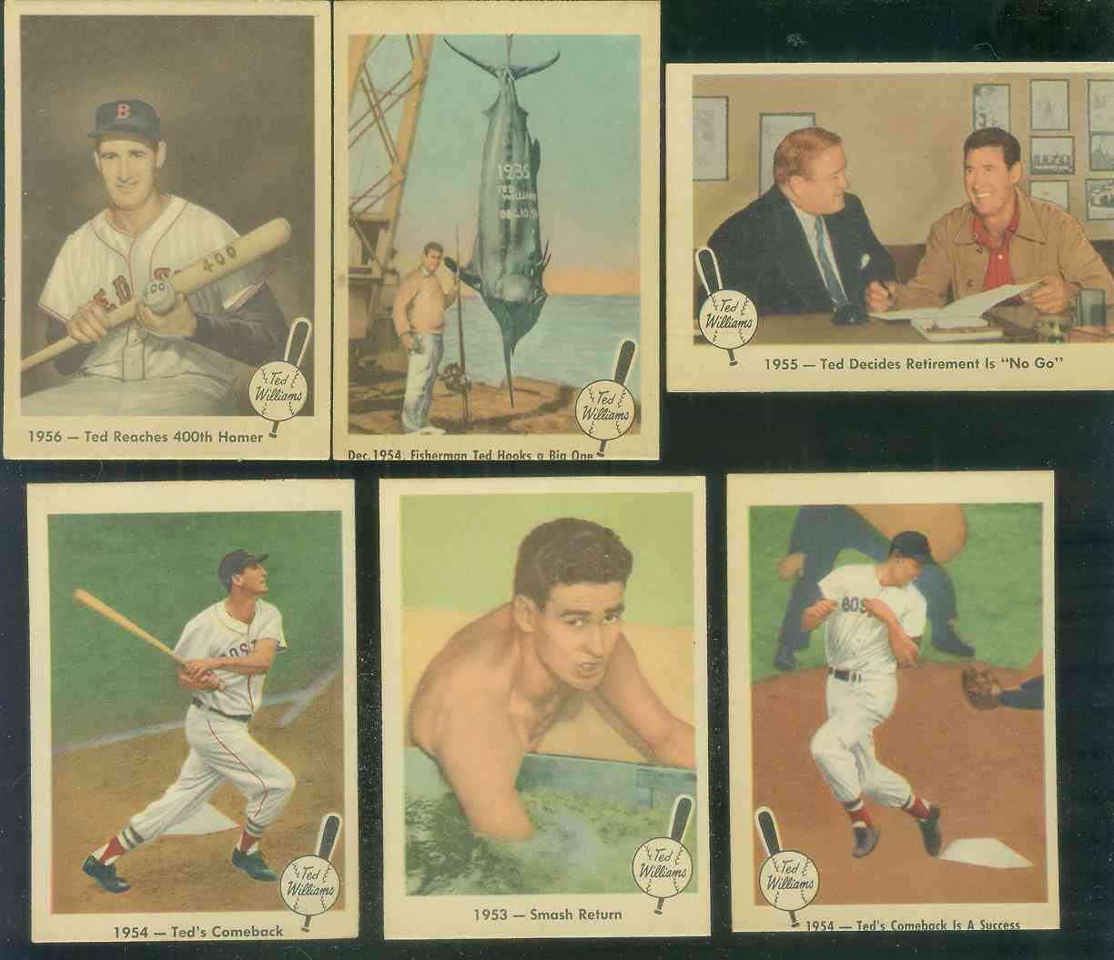 1959 Fleer Ted Williams #49 '1953 - Smash Return' (Red Sox)  cards value