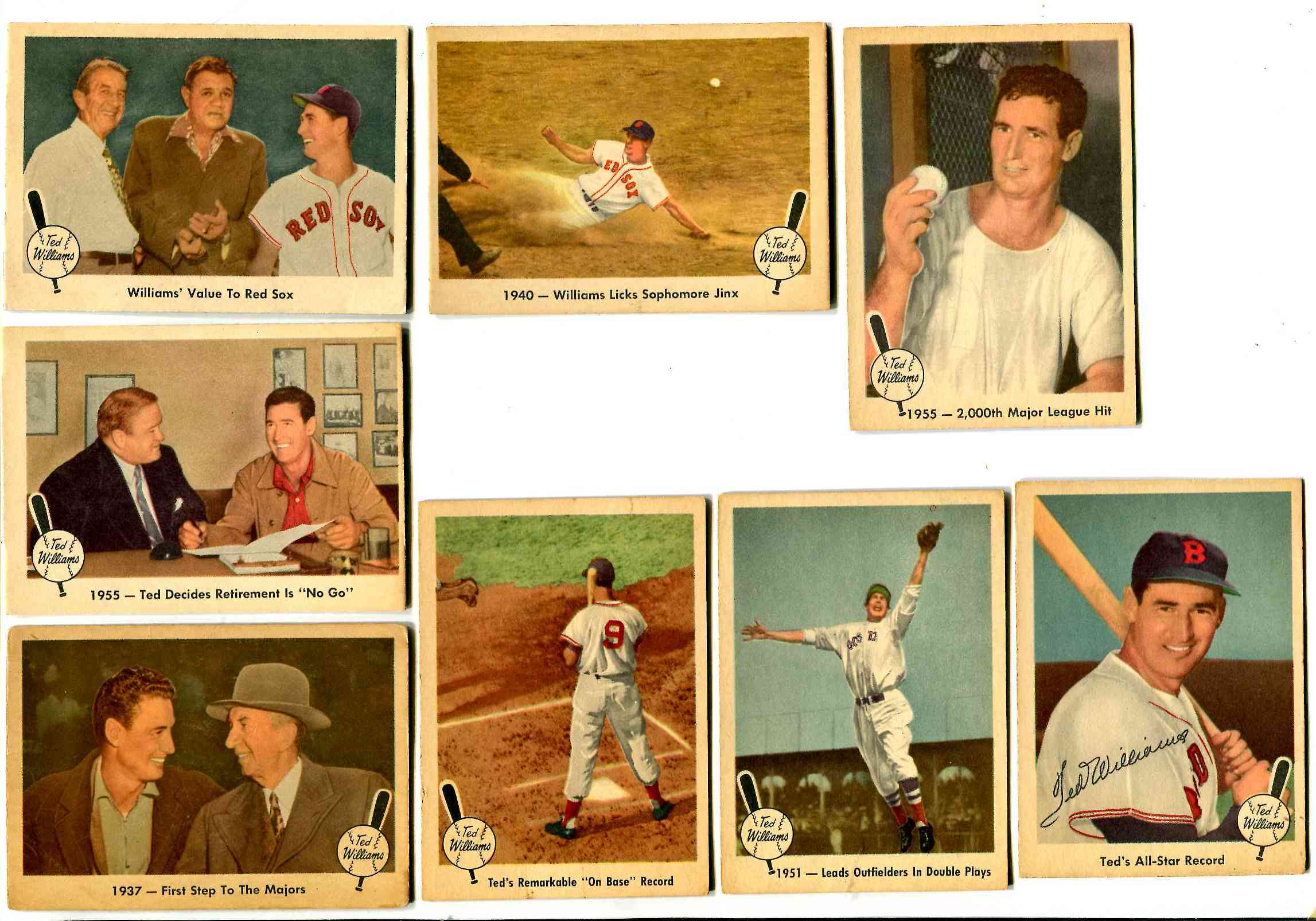 1959 Fleer Ted Williams #15 '1940 - Licks Sophomore Jinx' (Red Sox)  cards value