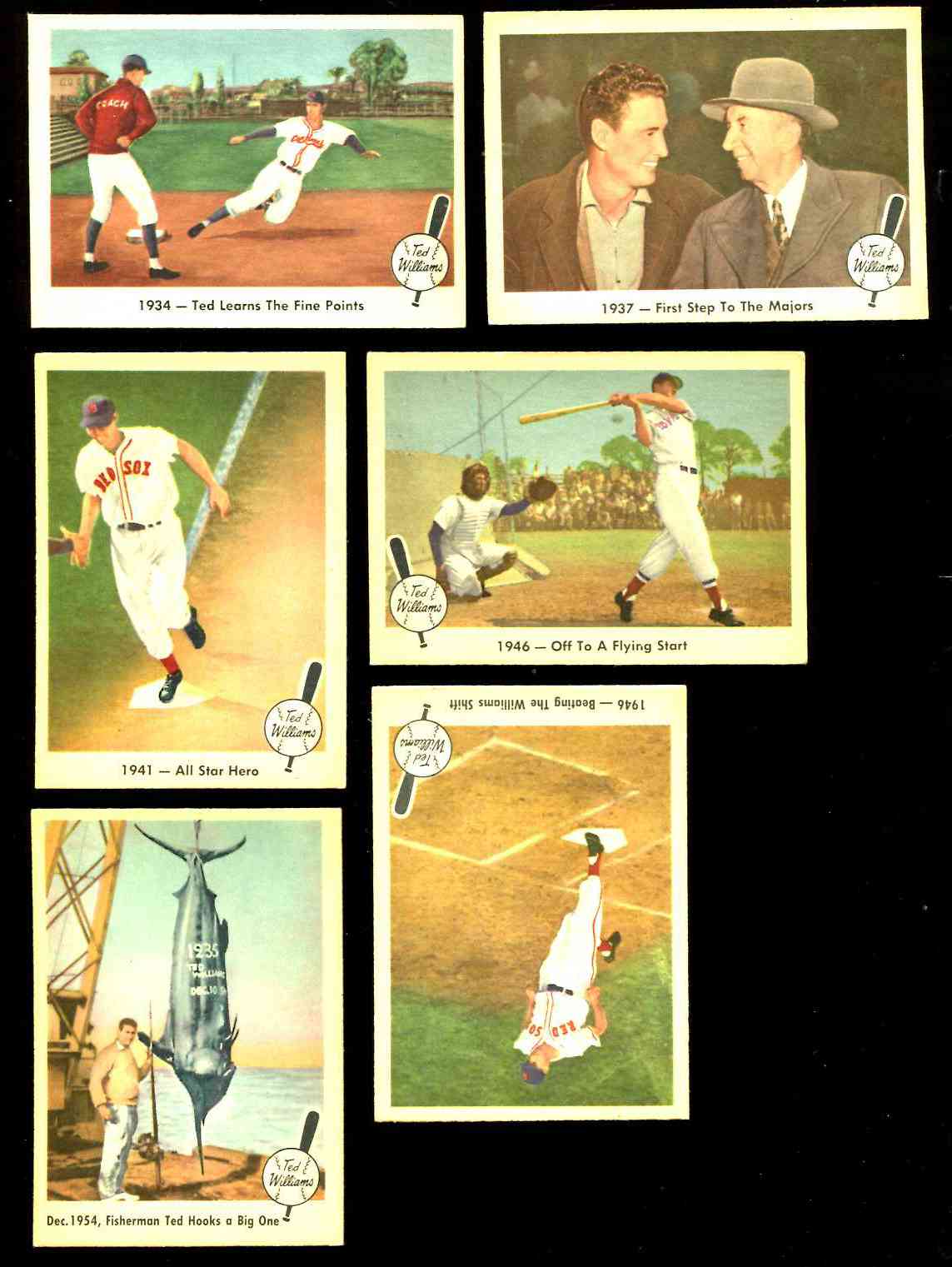 1959 Fleer Ted Williams # 4 '1934 - Ted Learns the Fine Points' (Red Sox)  cards value