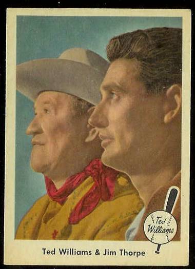 1959 Fleer Ted Williams #70 'Ted Williams & Jim Thorpe' (Red Sox)  cards value