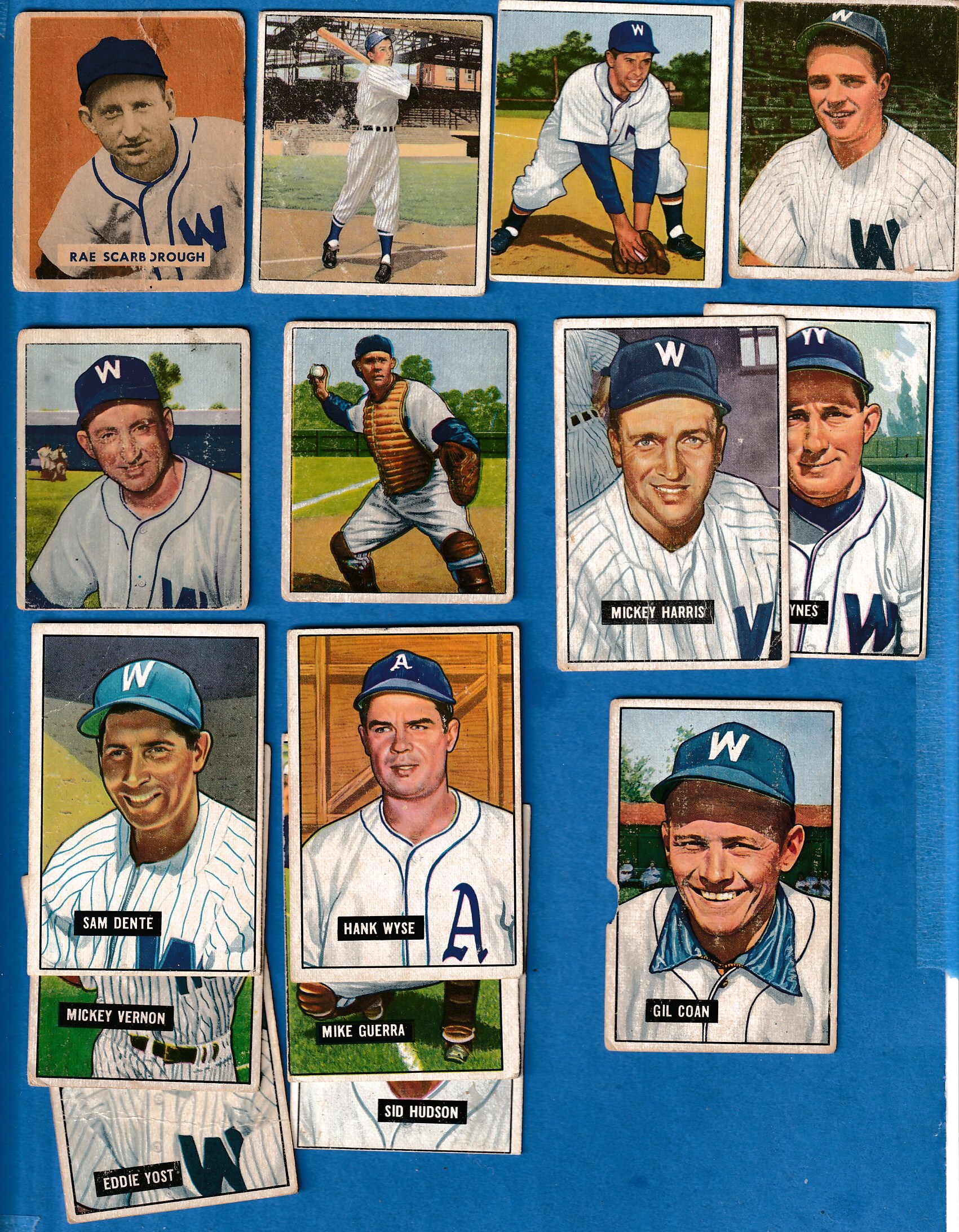 1949-1952 Bowman - Washington Senators - Team Lot of (22) different  cards value