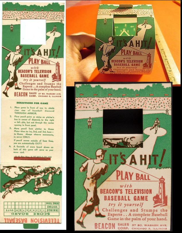 1950's Beacon's Televsion Baseball Game  cards value