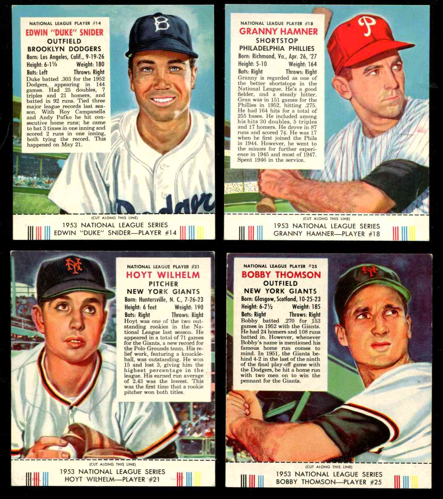 1953 Red Man w/TAB #NL18 Granny Hamner (Phillies)  cards value