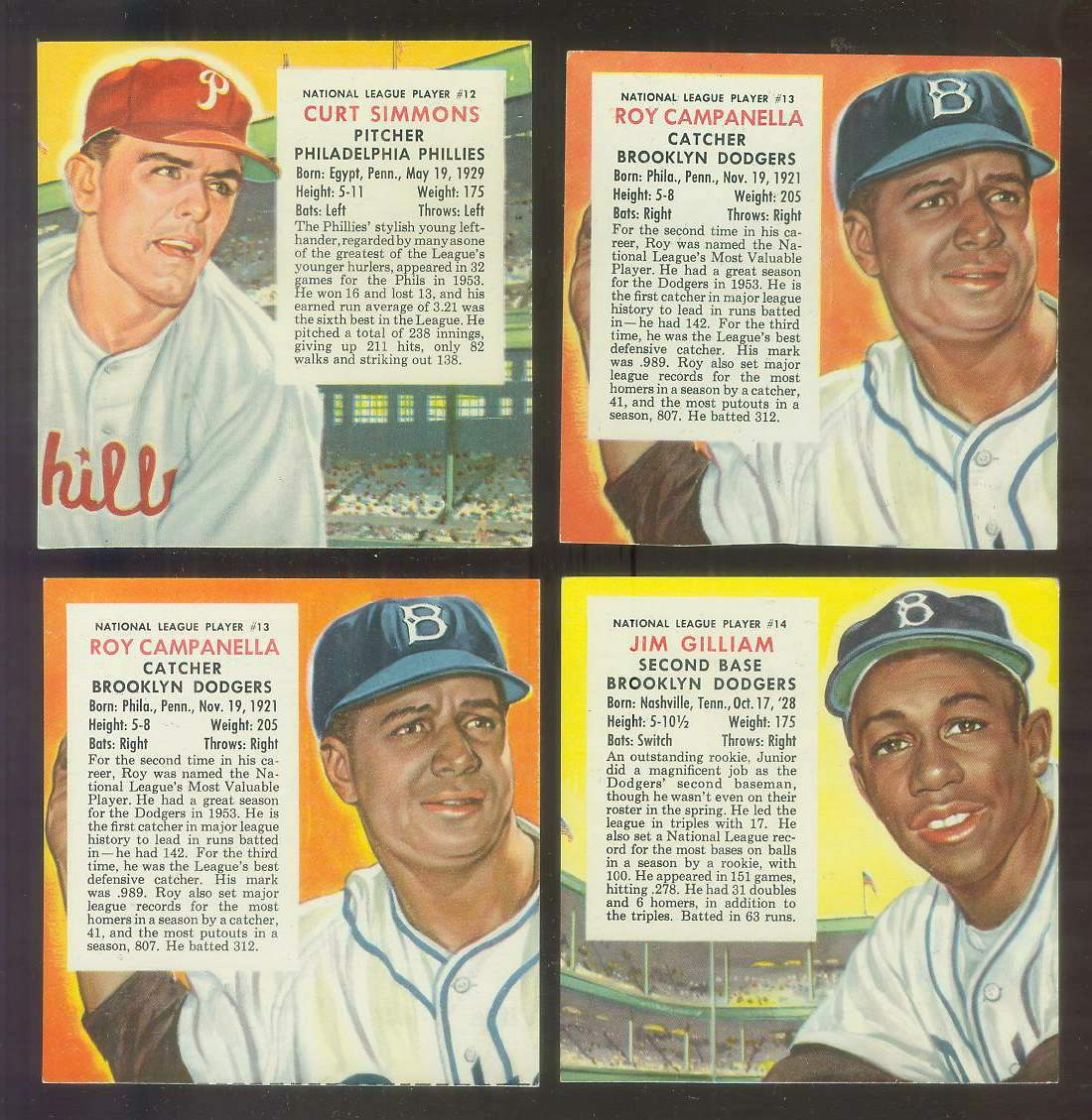 1954 Red Man #NL13 Roy Campanella (Dodgers)  cards value