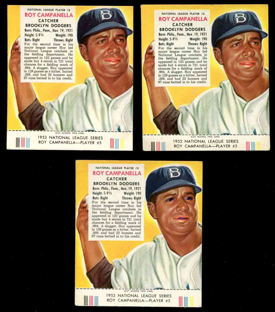 1953 Red Man w/TAB #NL.5 Roy Campanella (Dodgers)  cards value