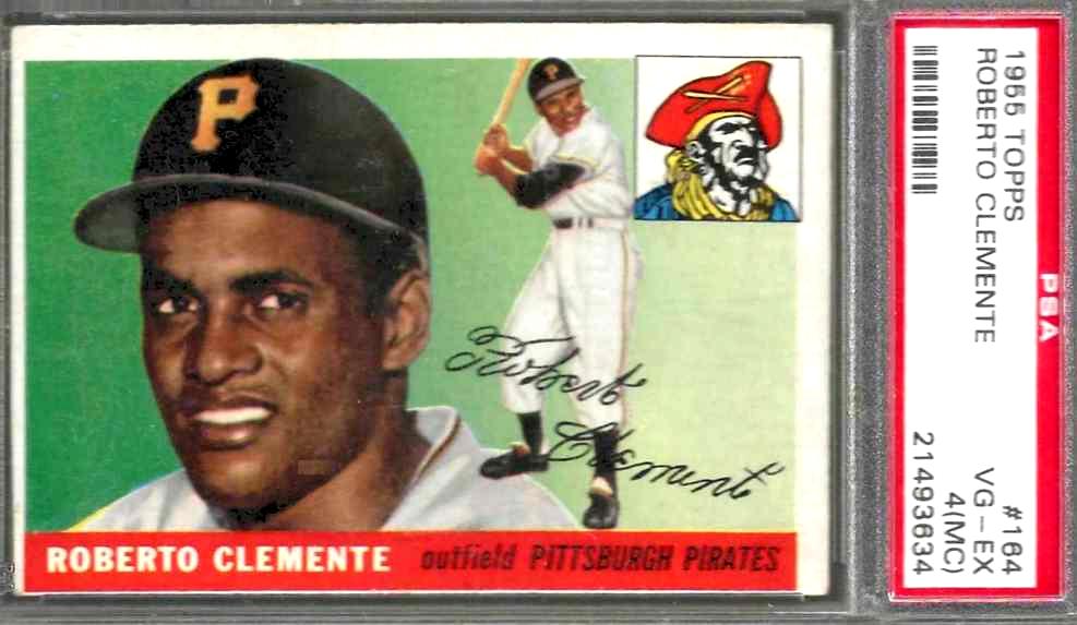 1955 Topps #164 Roberto Clemente ROOKIE SCARCE HIGH NUMBER [#] (Pirates)  cards value
