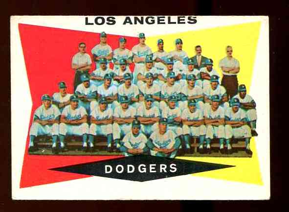 1960 Topps # 18 Dodgers TEAM card  cards value