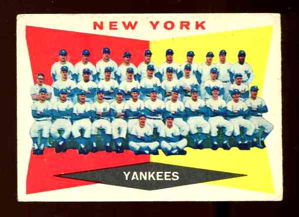 1960 Topps #332 Yankees TEAM card [#t]  cards value