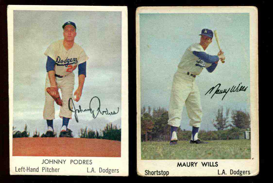 1960 Bell Brand Dodgers #19 Johnny Podres  cards value