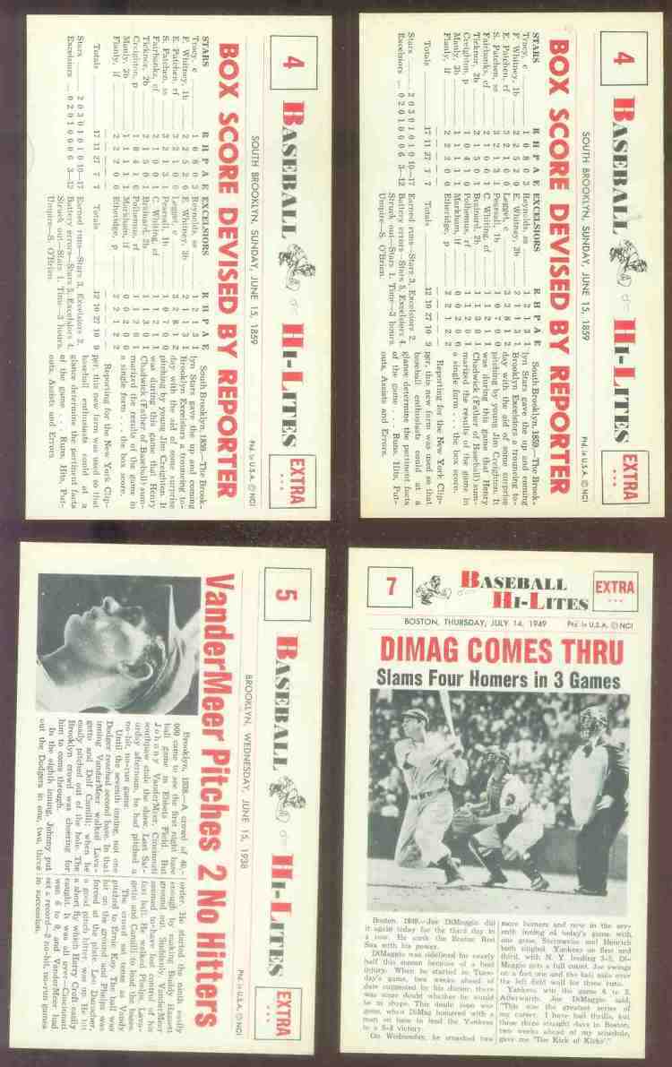 1960 Nu-Card Hi-Lites # 7 Joe DiMaggio - 'Comes Thru'  cards value