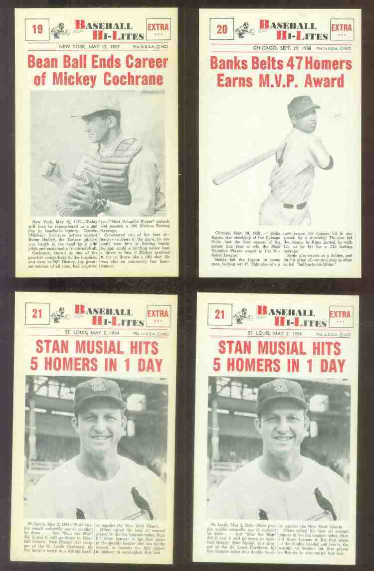 1960 Nu-Card Hi-Lites #21 Stan Musial - 'Hits 5 Homers in One Day'  cards value