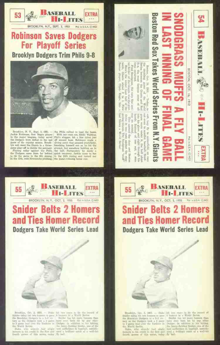 1960 Nu-Card Hi-Lites #55 Duke Snider - 'Belts 2 Homers, Ties Record'  cards value