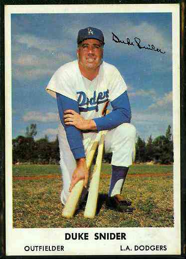 1961 Bell Brand Dodgers # 4 Duke Snider  cards value