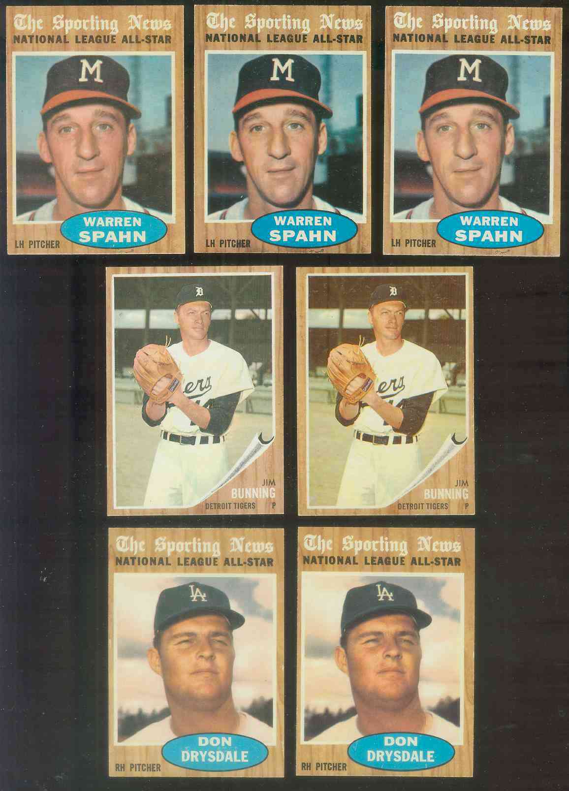 1962 Topps #460 Jim Bunning [#] (Tigers)  cards value