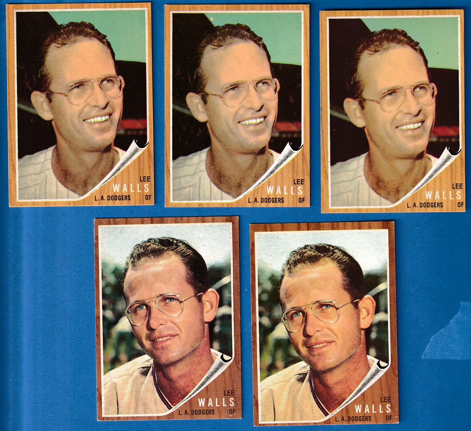 1962 Topps #129B Lee Walls [VAR:Green Sky] (Dodgers)  cards value