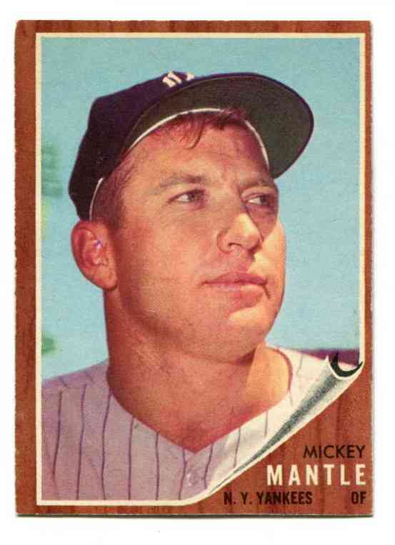 1962 Topps #200 Mickey Mantle (Yankees)  cards value