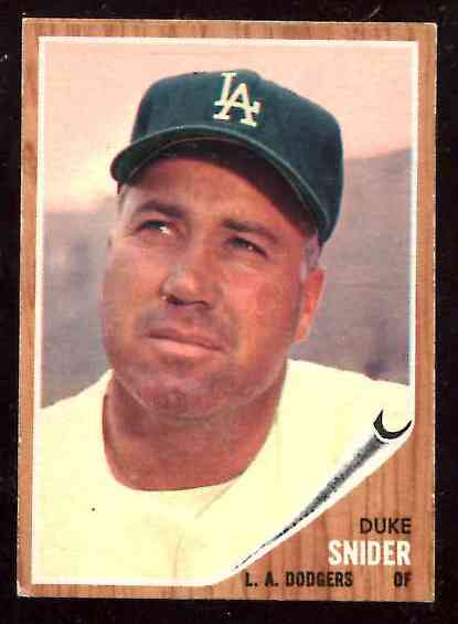 1962 Topps #500 Duke Snider (Dodgers)  cards value