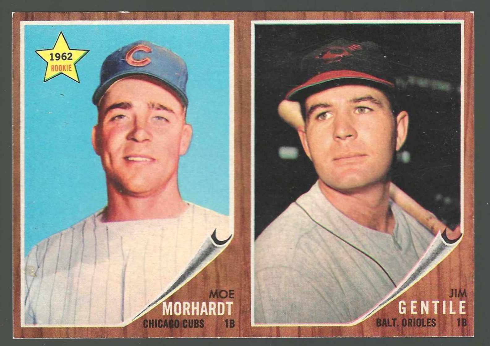 1962 Topps  [p] 2-Card PANEL - Jim Gentile (Near Mint)  cards value