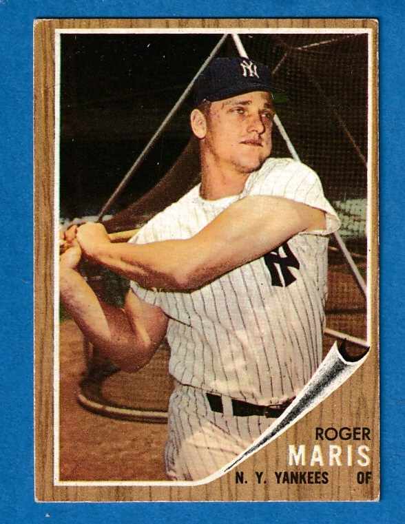 1962 Topps #  1 Roger Maris [#l] (Yankees)  cards value