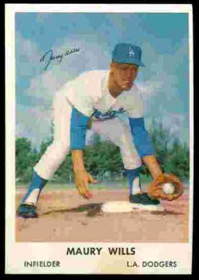 1962 Bell Brand Dodgers #30 Maury Wills  cards value