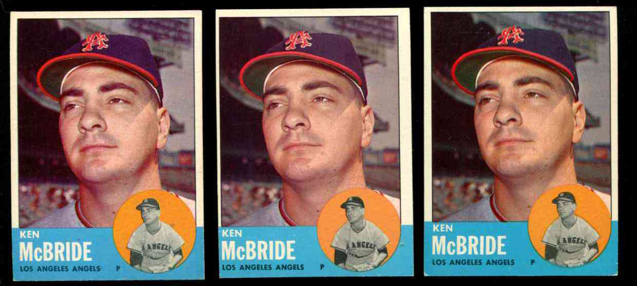 1963 Topps #510 Ken McBride SCARCEST MID SERIES (Los Angeles Angels)  cards value
