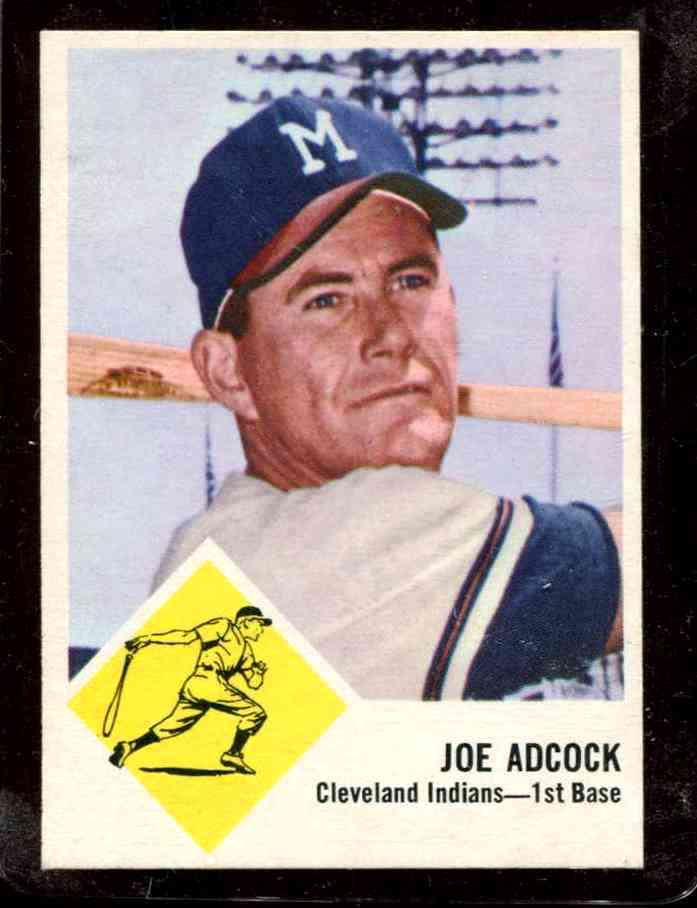 1963 Fleer #46 Joe Adcock SCARCE SHORT PRINT [#a] (Indians)  cards value