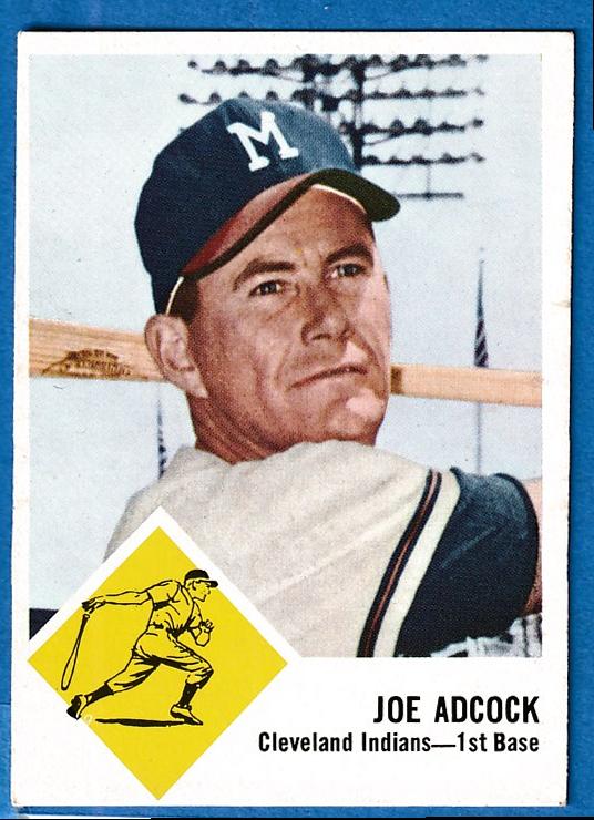 1963 Fleer #46 Joe Adcock SCARCE SHORT PRINT (Indians)  cards value